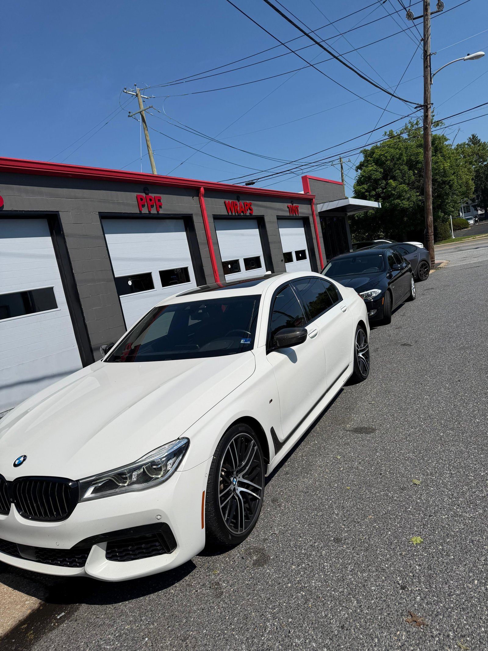 White BMW 7 Series Tint